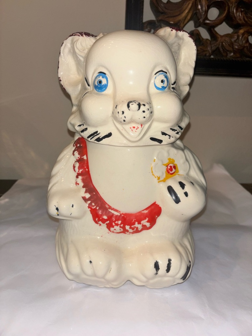Vintage Royal Ware Ceramic Teddy Bear Cookie Jar